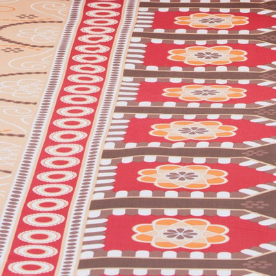 39% OFF on SPACES 300 TC Cotton Double Printed Bedsheet(1 Bedsheet, Multicolor)