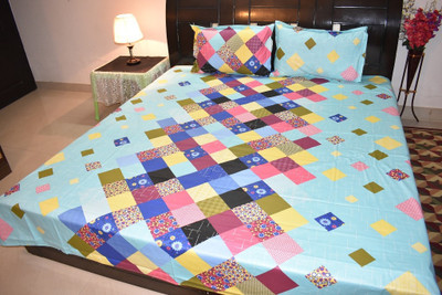 

Fabrica Furnishings Cotton Double Printed Bedsheet(Pack of 1, Multicolor)