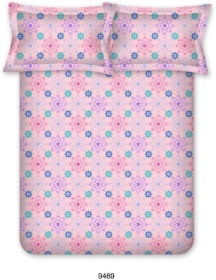 

Bombay Dyeing Cotton Double Floral Bedsheet(Pink)