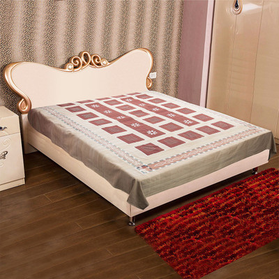 

Kadambini Saree Cotton Double King Embroidered Bedsheet(Pack of 1, Multicolor)