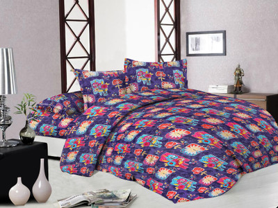 

Metro Living 144 TC Cotton Double Floral Bedsheet(Double Bed Sheet with 2 Pillow Covers, Multicolor)