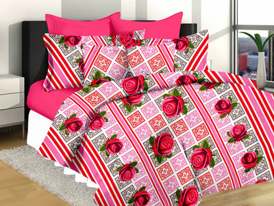 

Metro Living 144 TC Cotton Double Floral Bedsheet(Double Bedsheet With 2 Pillow Covers, Multicolor)