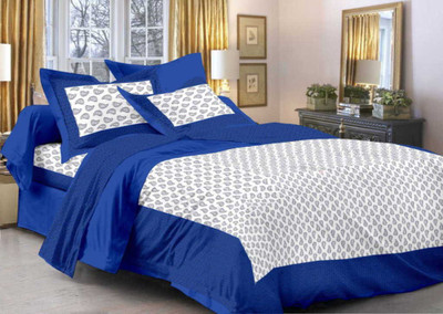 ChoiceUnique 200 TC Cotton Double Printed Flat Bedsheet(Pack of 1, Multicolor)