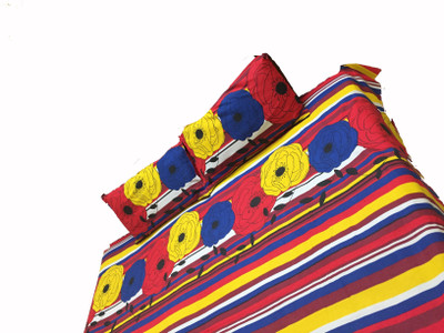 

G.V.Trendz Polycotton Double Printed Bedsheet(Multicolor)