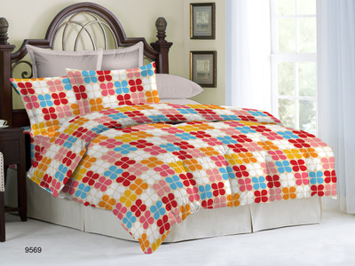 

Bombay Dyeing Cotton Double Polka Bedsheet(Pack of 1, Orange)