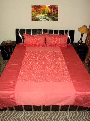 

Amita Home Furnishing Cotton Double Striped Bedsheet(Pack of 1, Multicolor)