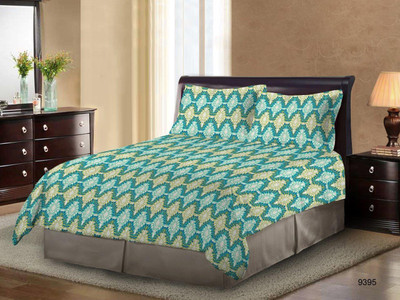 

Bombay Dyeing 124 TC Cotton Double Printed Bedsheet(Light Blue)