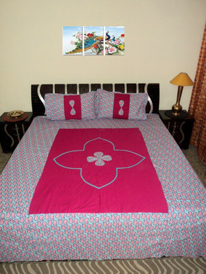 

Amita Home Furnishing 300 TC Cotton Double Floral Bedsheet(1 Patch Work Bed Sheet, 2 Pillow Cover, Multicolor)