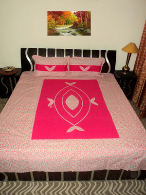 

Amita Home Furnishing Cotton Double Floral Bedsheet(Pack of 1, Multicolor)
