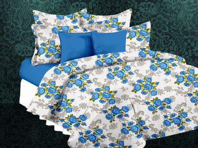

Metro Living 150 TC Cotton Double Floral Bedsheet(Pack of 1, Multicolor)