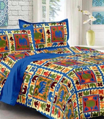 

Double bedsheet 300 TC Cotton Double King Floral Bedsheet(Pack of 1, Multicolor)