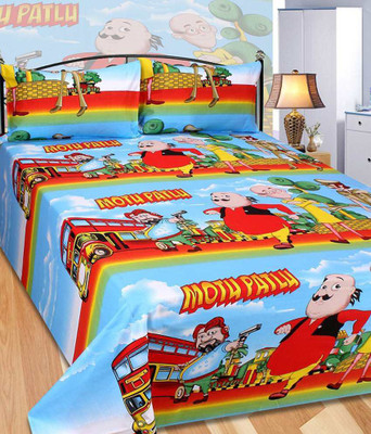 

Firstchoice 300 TC Cotton Double Printed Bedsheet(Pack of 1, Multicolor)