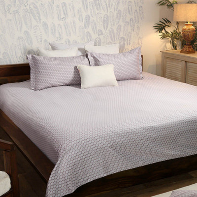 

Solaj 200 TC Cotton Double Abstract Bedsheet(Pack of 1, Brown)