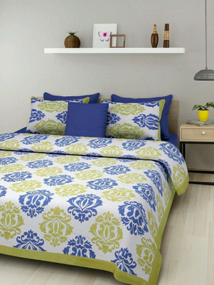 

Sleepwell 300 TC Cotton Double Printed Bedsheet(Pack of 1, Multicolor)