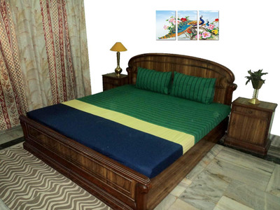 

Amita Home Furnishing 300 TC Cotton Double Striped Bedsheet(1 Elastic Fitted Double Bed Sheet 4 To 6 Inch Matres, 2 Pillow Cover, Multicolor)