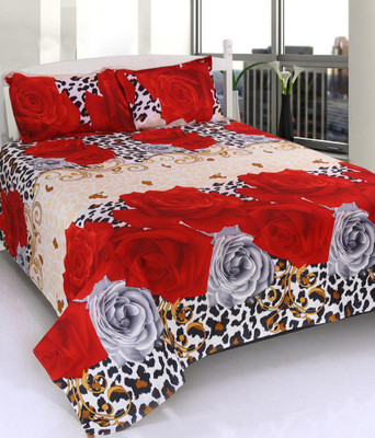 

Wonder Home Collection 150 TC Polyester Double Floral Bedsheet(Pack of 1, Multicolor)