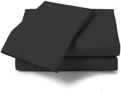 29% OFF on Misr 3 TC Cotton Single Solid Bedsheet(Pack of 1, Grey)