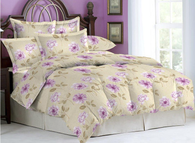 

Bombay Dyeing Cotton Single Floral Bedsheet(1 Pillow Cover, 1 Bedsheet)