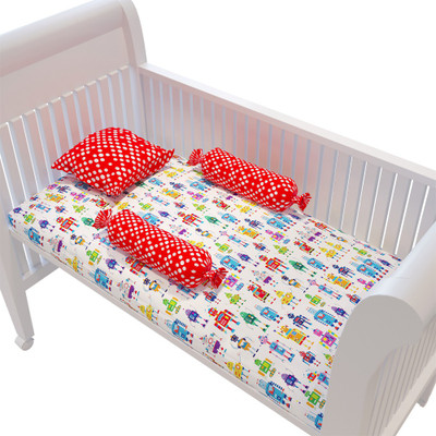 

Fancy Fluff Cotton Crib Printed Bedsheet(Pack of 1, White)