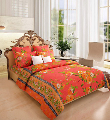 

Home Candy 144 TC Cotton Double Floral Bedsheet(Pack of 1, Multicolor)