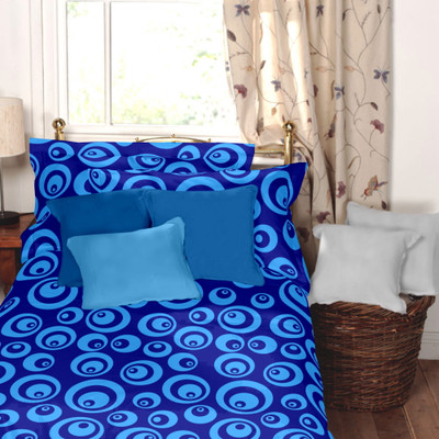 24% OFF on Dreamscape 144 TC Cotton Single Geometric Bedsheet(1 Bedsheet, 1 Pillow Cover, Blue) 24% OFF on Dreamscape 144 TC Cotton Single Geometric Bedsheet(1 Bedsheet, 1 Pillow Cover, Blue)