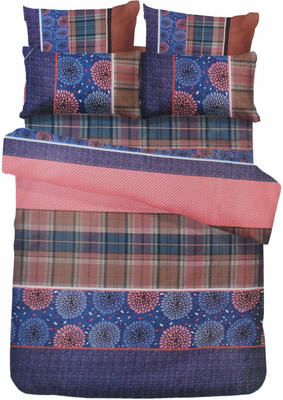 

Rhome Cotton Double Geometric Bedsheet(Pack of 1, Multicolor)