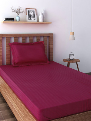 23% OFF on Swayam 350 TC Cotton Single Striped Bedsheet(1 Bedsheet, 1 Pillow Cover, Red) 23% OFF on Swayam 350 TC Cotton Single Striped Bedsheet(1 Bedsheet, 1 Pillow Cover, Red)