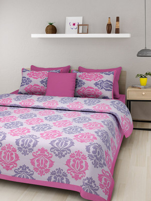 

Suraaj Fashion 300 TC Cotton Double King Floral Bedsheet(Pack of 1, Multicolor)