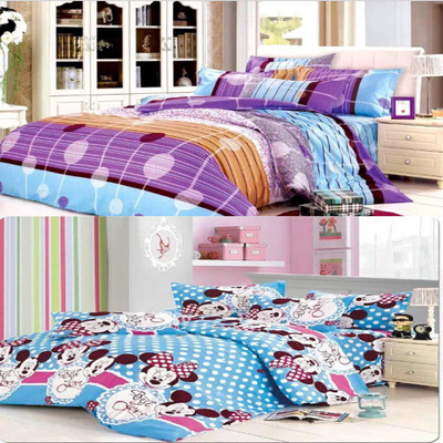 

Zesture 144 TC Polycotton Double Printed Bedsheet(Pack of 2, Multicolor)