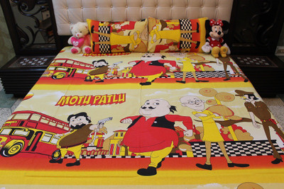 

Divyaman Cotton Double Cartoon Bedsheet(Pack of 1, Red)
