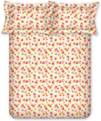 

Bombay Dyeing Cotton Double Floral Bedsheet(Pack of 1, Red)