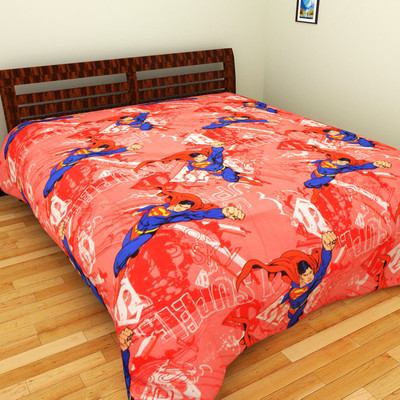 

Portico New York Superman 210 TC Cotton Double Cartoon Bedsheet(Red, Multicolor), Multicolor;red