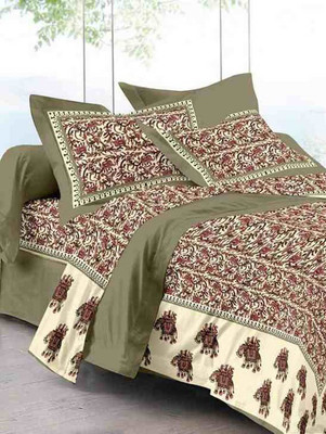 

Suraaj Fashion 300 TC Cotton Double King Floral Bedsheet(Pack of 1, Multicolor)
