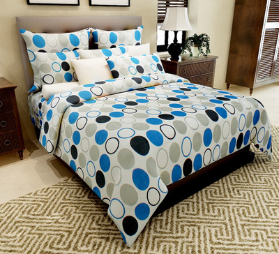 

Home Candy 144 TC Cotton Double Polka Bedsheet(Pack of 1, White)
