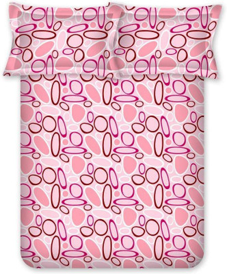 

Bombay Dyeing Cotton Double Printed Bedsheet(Pink)