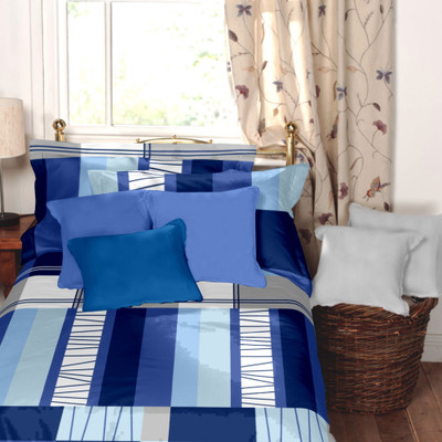 34% OFF on Dreamscape 144 TC Cotton Single Geometric Bedsheet(1 Bedsheet, 1 Pillow Cover, Blue) 34% OFF on Dreamscape 144 TC Cotton Single Geometric Bedsheet(1 Bedsheet, 1 Pillow Cover, Blue)