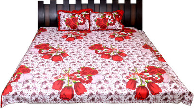 

Nathi and Nancy Cotton Double Floral Bedsheet(1 Bed Sheet & 2 Pillow Covers, Multicolor)