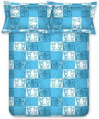 

Bombay Dyeing Cotton Double Printed Bedsheet(Blue)