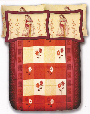 32% OFF on Snuggle Satin, Cotton Double Abstract Bedsheet(Pack of 1, Multicolor)