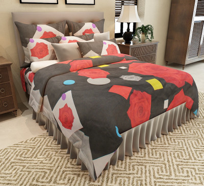 

Home Candy 120 TC Polycotton Double 3D Printed Bedsheet(Pack of 1, Multicolor)