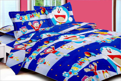

Kunal 350 TC Cotton, Satin Double Cartoon Bedsheet(Pack of 1, Multicolor)