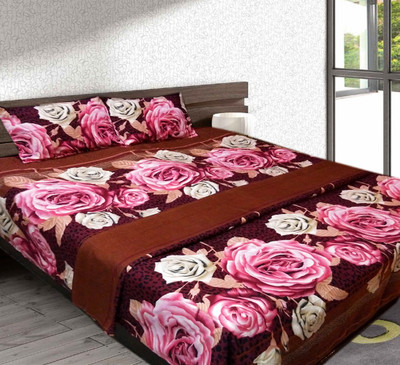 

Urban Arts Polycotton Double Floral Bedsheet(Pack of 1, Multicolor)