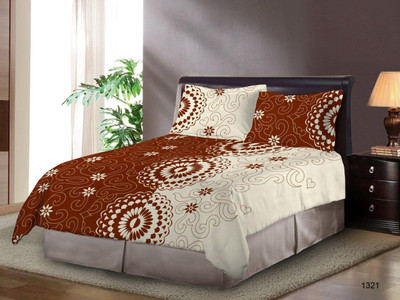 

Bombay Dyeing 124 TC Cotton Double Printed Bedsheet(Beige)