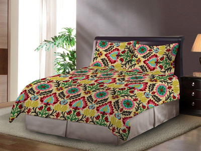 

Bombay Dyeing 120 TC Cotton Double Floral Bedsheet(Pack of 1, Pink)