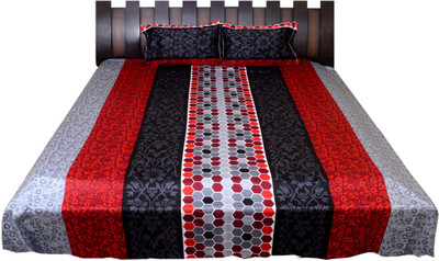 

Nathi and Nancy Cotton Double King Abstract Bedsheet(1 Bed Sheet & 2 Pillow Covers, Multicolor)