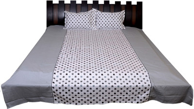 

Nathi and Nancy Cotton Double King Abstract Bedsheet(1 Bed Sheet & 2 Pillow Covers, Multicolor)