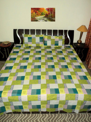 

Amita Home Furnishing Cotton Double Printed Bedsheet(1 Bed Sheet & 2 Pillow Cover, Multicolor)