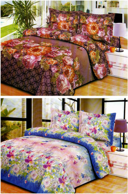 

Aarco Floral Polycotton Bedding Set(Multicolor)