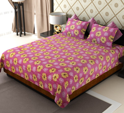 

AMETHYST 104 TC Polycotton Double Floral Bedsheet(Pack of 1, Multicolor)