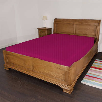32% OFF on Scala 300 TC Cotton Single Striped Bedsheet(Pack of 1, Pink)